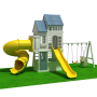 Popular Small Train Shaped Outdoor Children's Playground Amusement Facility for Sale, Suitable for Children's Outdoor Activities