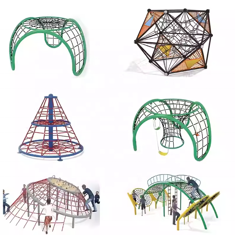 Early Education Center Outdoor Stainless Steel Children's Climbing Net Tunnel Frame for Garden Use