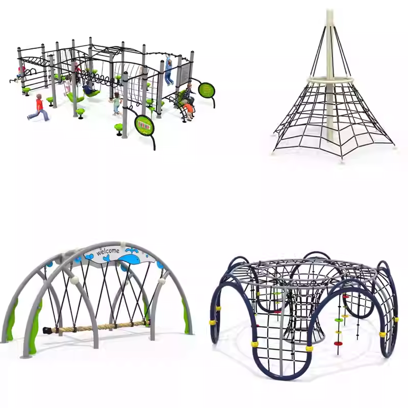 Early Education Center Outdoor Stainless Steel Children's Climbing Net Tunnel Frame for Garden Use