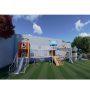 Customizable Stainless Steel Outdoor Play Set Schools Children's Wooden Slide Promenade Bridge Frame Combination Climbing Net