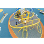 Customizable Stainless Steel Outdoor Play Set Schools Children's Wooden Slide Promenade Bridge Frame Combination Climbing Net