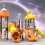 Large Outdoor Vinyl Children's Amusement Equipment Kindergarten Slide Swing Combo for Community Square Garden Toy