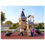 Children's Outdoor Playset: Plastic Slide, Swing, and Trampoline for Schools and Gardens