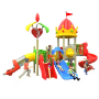 Outdoor Children's Playground with Slide, Swing, and Climbing Net, Outdoor Children's Play Area Suitable for Schools and Parks
