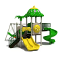 Outdoor Children's Playground with Slide, Swing, and Climbing Net, Outdoor Children's Play Area Suitable for Schools and Parks