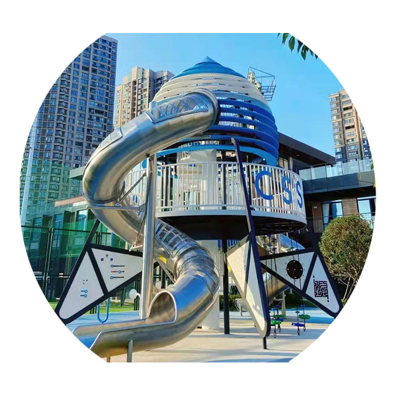 Large Outdoor Playground Non-Standard Children's Playground Equipment Outdoor Stainless Steel Slide Scenic Park Amusement