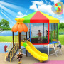 New Large Trampoline Slide Outdoor Indoor Amusement Equipment Internet Celebrity Kindergarten Park Small Slide Trampoline