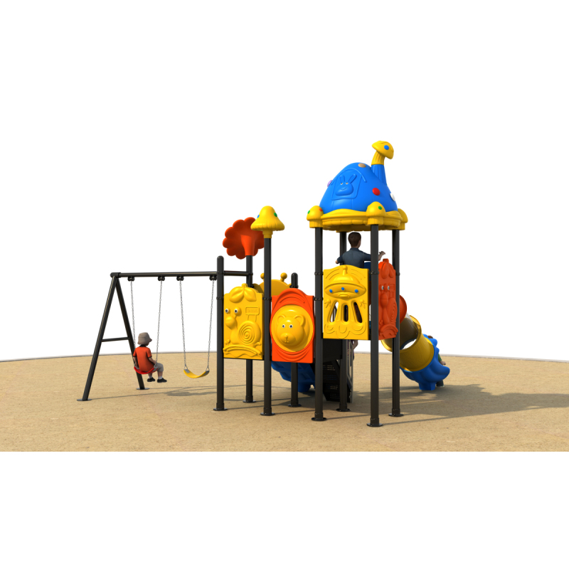 Commercial Outdoor Playground Equipment Low-Priced Amusement Park Rides Games for Kids Including Steel Plastic Slides Swing Set