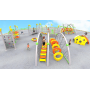 Large Community Sports Activity Equipment Outdoor Children's Playground Climbing Slides for Kindergarten Physical Training