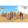 Large Community Sports Activity Equipment Outdoor Children's Playground Climbing Slides for Kindergarten Physical Training