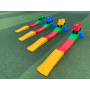 Toddler Plastic Scooter, Sensory Training Equipment, Three-Section Glide Car Toy, Home Track Car
