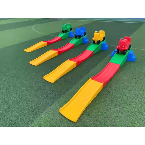 Toddler Plastic Scooter, Sensory Training Equipment, Three-Section Glide Car Toy, Home Track Car