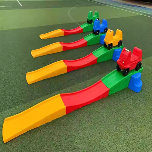 Toddler Plastic Scooter, Sensory Training Equipment, Three-Section Glide Car Toy, Home Track Car