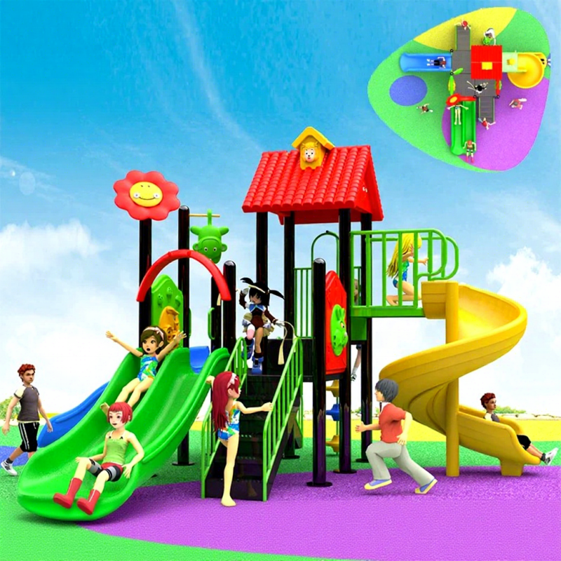 Kindergarten Outdoor Large Plastic Little Doctor Slide Children's Outdoor Park Community Combination Slide