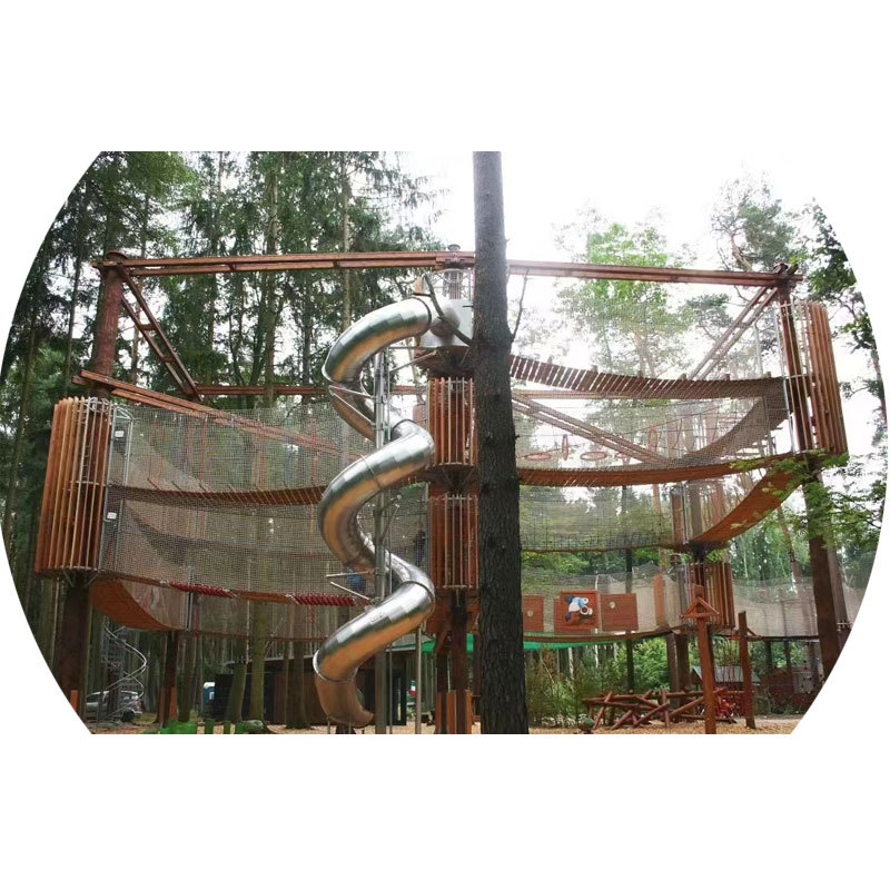 Outdoor Amusement Park Customized Cheap Kids Slide Wooden Outdoor Stainless Steel Playground