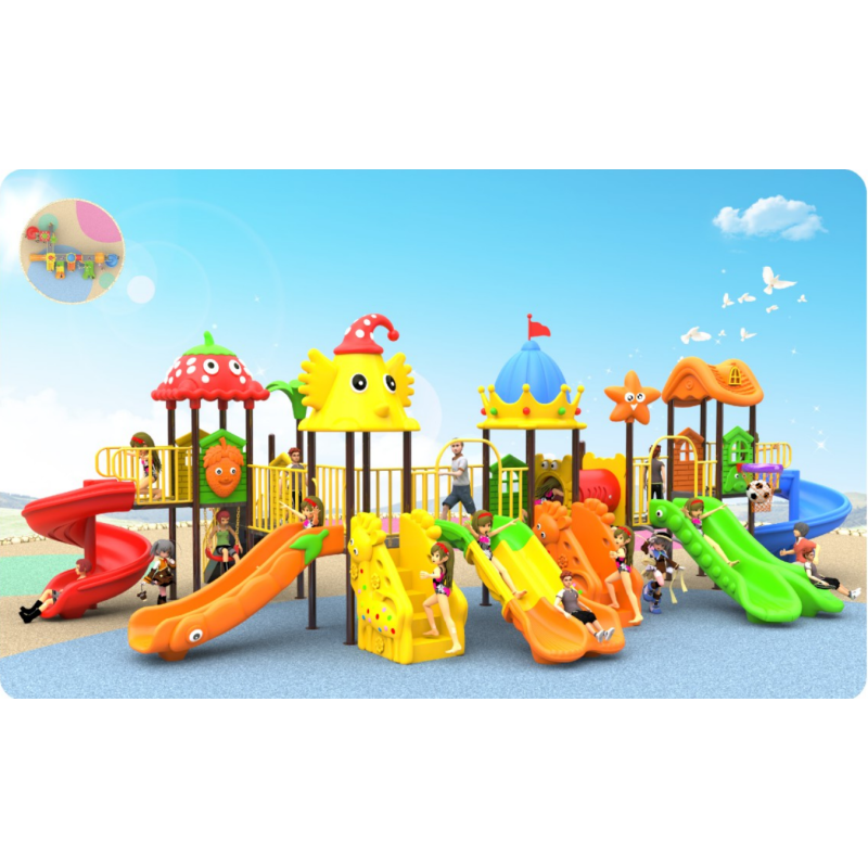 Custom Colorful Slide Large/Type Outdoor Children's Park Plastic Slide Community Square Park Slide Amusement Equipment