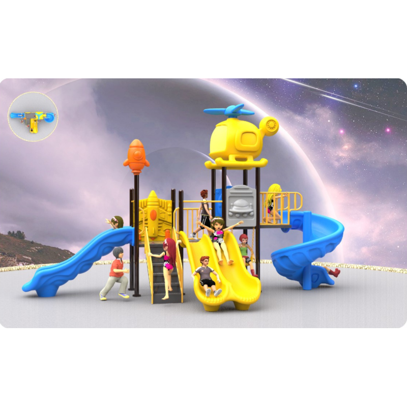 Custom Colorful Slide Large/Type Outdoor Children's Park Plastic Slide Community Square Park Slide Amusement Equipment