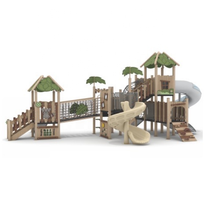 Customizable Popular Children's Outdoor Playground Sets with Slides and Swings