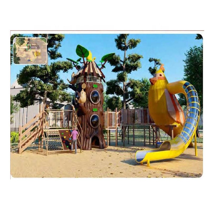 Customizable Popular Children's Outdoor Playground Sets with Slides and Swings