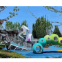 BAIQI Custom Large Outdoor Stainless Steel Fiberglass Slide Kids Playground Amusement Park Products Designed Plastic Slide