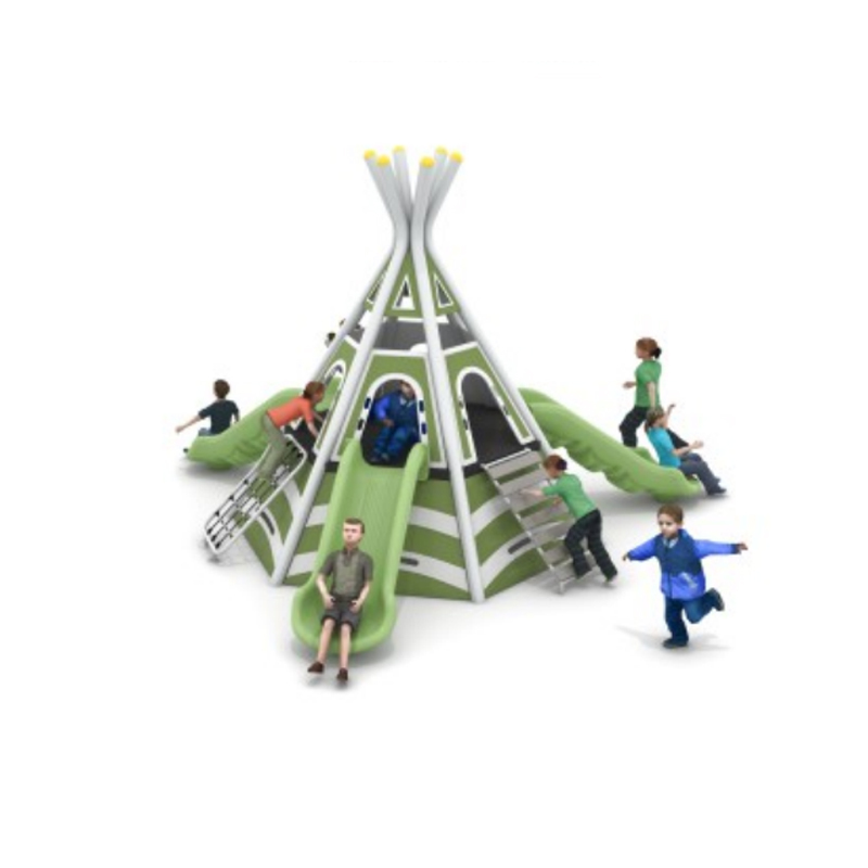 The Latest Dinosaur-shaped Outdoor Playground with Slides, Climbing Nets, and Other Facilities Is Factory-customized for Sale