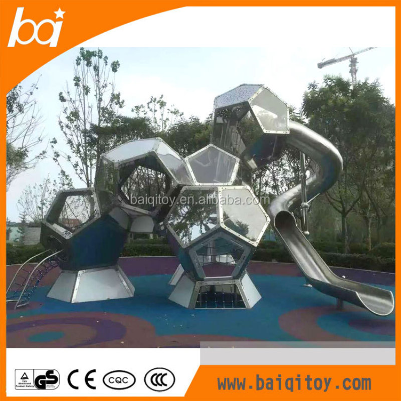 Playground Stainless Steel Slide, Custom Stainless Steel Tube Slide