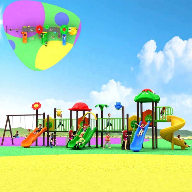 Children's Large Slide Kindergarten Outdoor Little Doctor Swing Set Toy Community Outdoor Playground Equipment Slide