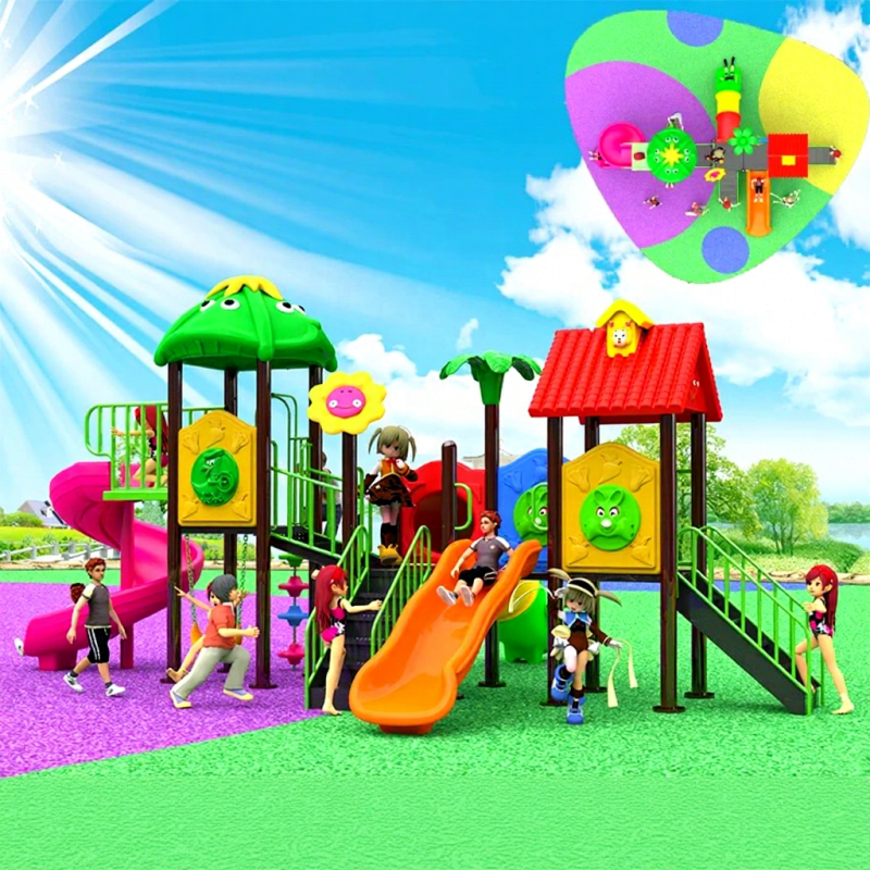 Children's Large Slide Kindergarten Outdoor Little Doctor Swing Set Toy Community Outdoor Playground Equipment Slide
