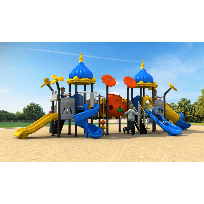 Large Outdoor Combination Slide for Outdoor Children's Slide Community Amusement Plastic Equipment with Stainless Steel Features