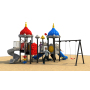 Large Outdoor Combination Slide for Outdoor Children's Slide Community Amusement Plastic Equipment with Stainless Steel Features