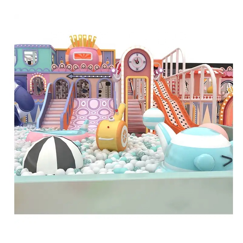 Indoor Kids Playhouse Baby Playroom With Playground Equipment Swings and Slides Sports Park Toys