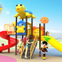 Kindergarten Outdoor Small and Medium-sized Slide Swing Combination Park Community Outdoor Large Children's Amusement Facility
