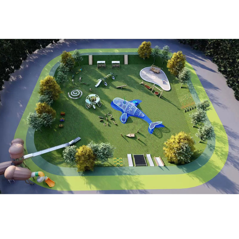 Large Outdoor Non-standard Stainless Steel Slide Aerial Themed Amusement Equipment Wooden Homeuse Swing and Set Platform