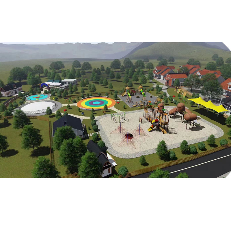 Large Outdoor Non-standard Stainless Steel Slide Aerial Themed Amusement Equipment Wooden Homeuse Swing and Set Platform