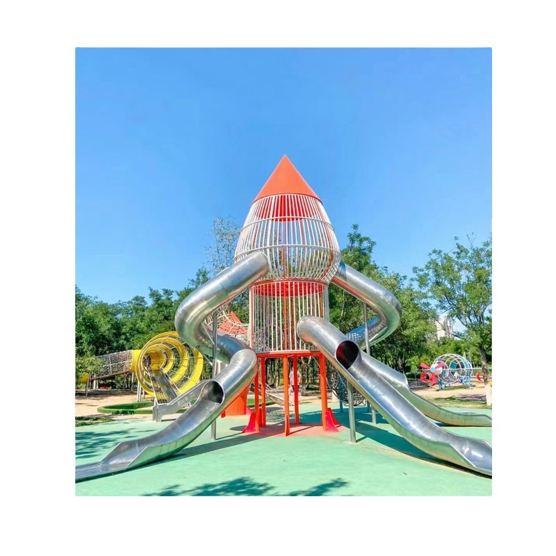 Large Outdoor Non-standard Stainless Steel Slide Aerial Themed Amusement Equipment Wooden Homeuse Swing and Set Platform