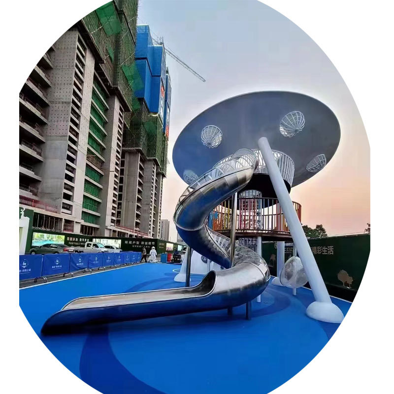 Stainless Steel Slide Kids Playhouse Wooden With Outdoor Wood Cubby House Non-Standard Customization