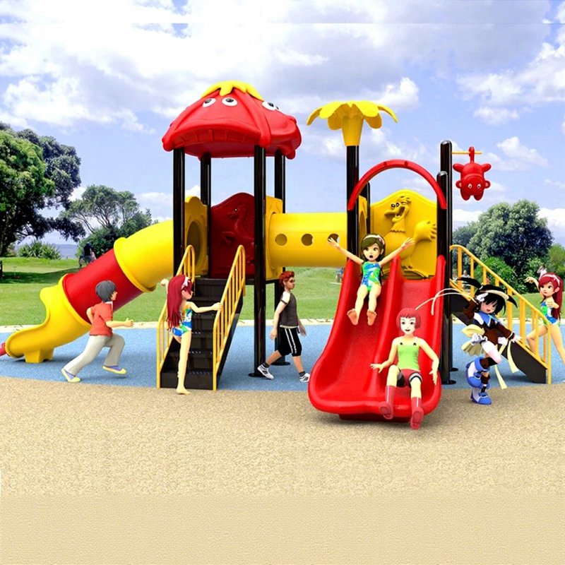 Innovative Design Plastic Playground Set Kindergarten Slide Outdoor Play Equipment Factory Direct Sale