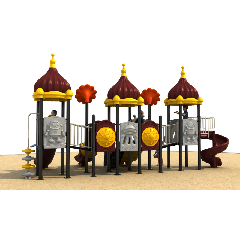2025 Cute Combined Animal Outdoor Playground Equipment Plastic Metal Slide for Kids in School & Resort Hotels
