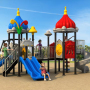 2025 Cute Combined Animal Outdoor Playground Equipment Plastic Metal Slide for Kids in School & Resort Hotels