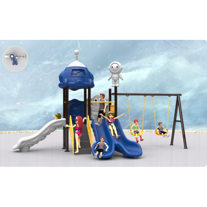 Outdoor Small Plastic Slide Kindergarten Children Outdoor Combination Slide Amusement Equipment Swing Slide Set