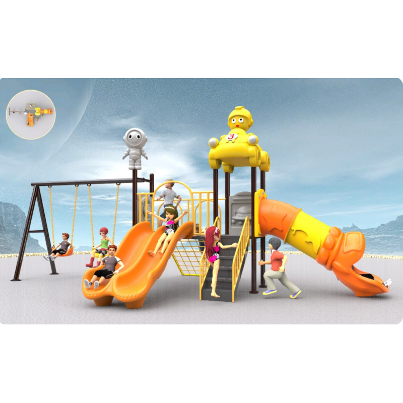 Outdoor Small Plastic Slide Kindergarten Children Outdoor Combination Slide Amusement Equipment Swing Slide Set