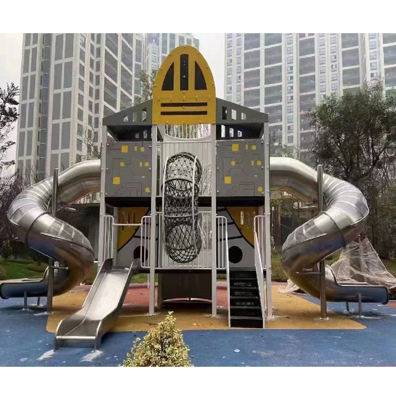 Colorful Stainless Steel Slides and Kids Playground Outdoor Amusement Park Sports Children's Play Game