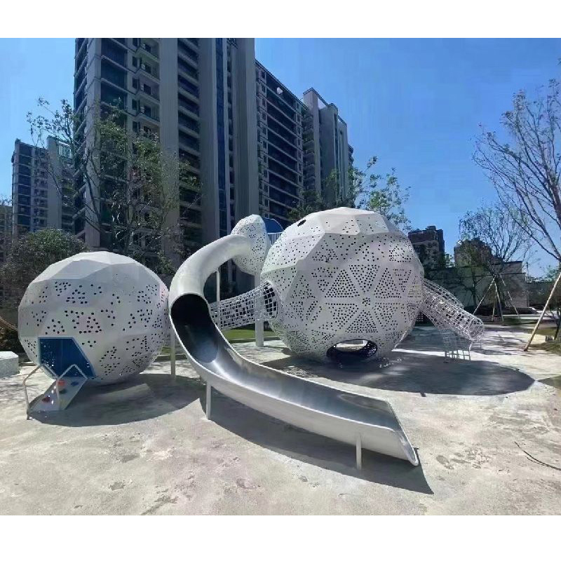Colorful Stainless Steel Slides and Kids Playground Outdoor Amusement Park Sports Children's Play Game