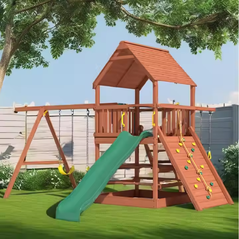 Hot-selling Outdoor Children's Playground with Slide, Climbing Net, and Other Amusement Facilities, Children's Outdoor Play