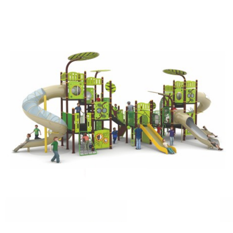 Honey Theme Series Outdoor Playground with Slide and Climbing Net, Customizable Playground Equipment, Suitable for Kid and Adult