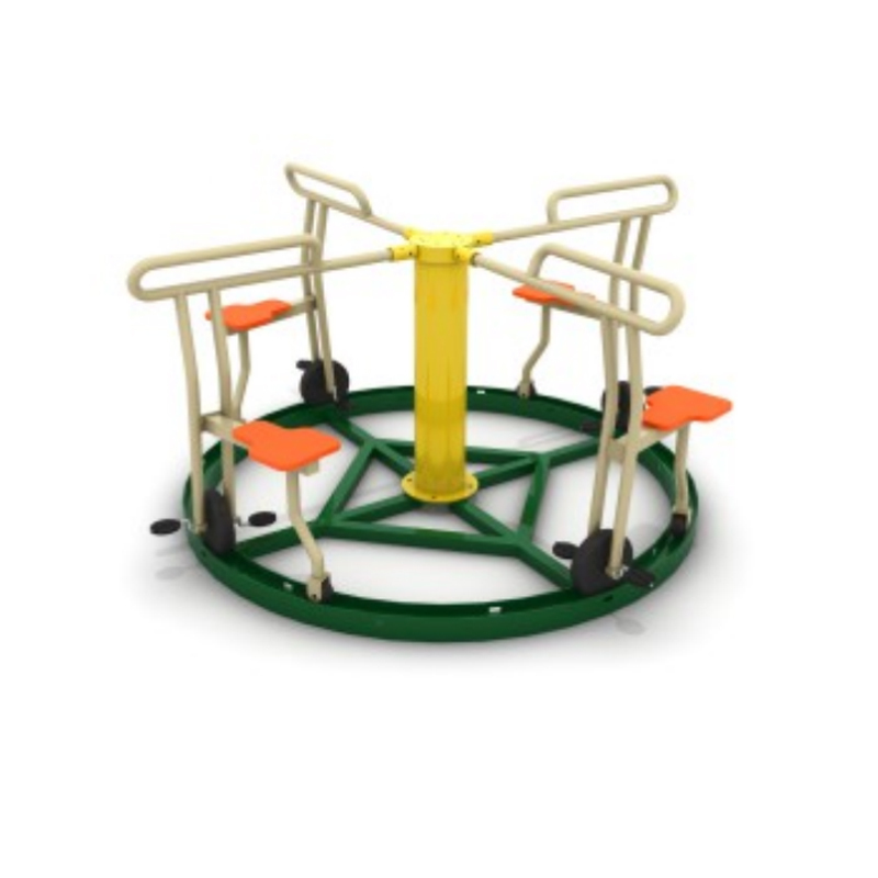 Commercial Custom Outdoor Children's Playground with Slide, Carousel, Double Seesaw and Other Amusement Facilities Kid Play Area
