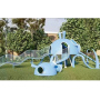 Large Funny Wooden Children's Playground with Stainless Steel Slides for Toddlers' Outdoor Sports Park