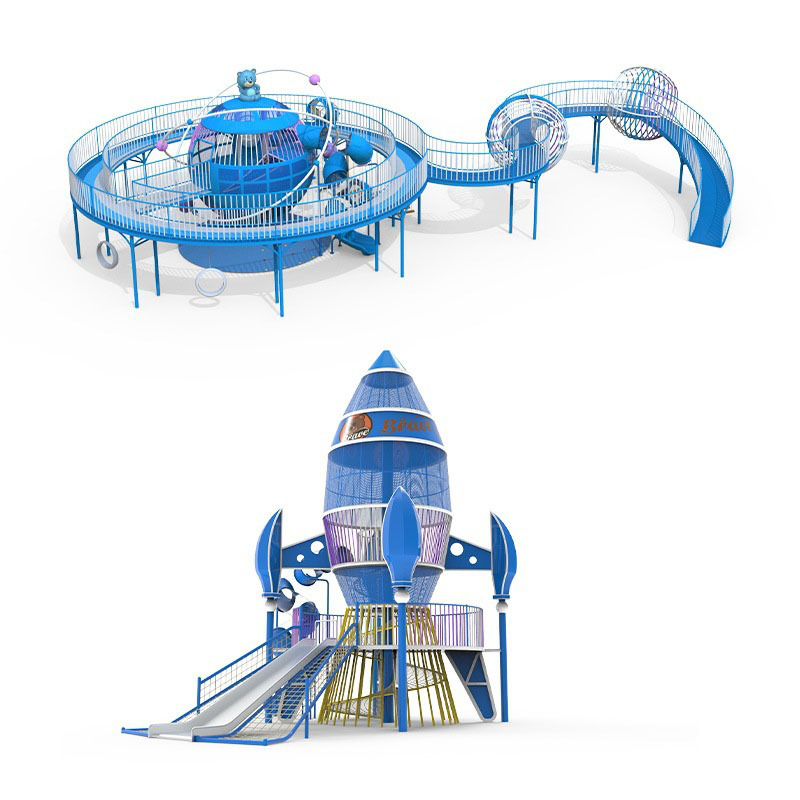 Large Stainless Steel Slide Outdoor Children's Playground Equipment Climbing Frame Climbing Wall Outdoor Amusement Park