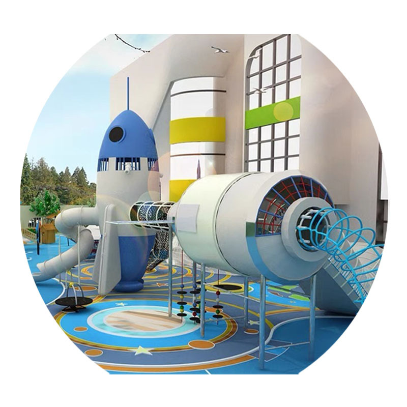 Large Stainless Steel Slide Outdoor Children's Playground Equipment Climbing Frame Climbing Wall Outdoor Amusement Park