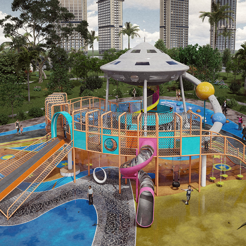 Large Outdoor Playground, Professional Custom-made Non-standard Children's Play Area, Suitable for Parks and Scenic Spots
